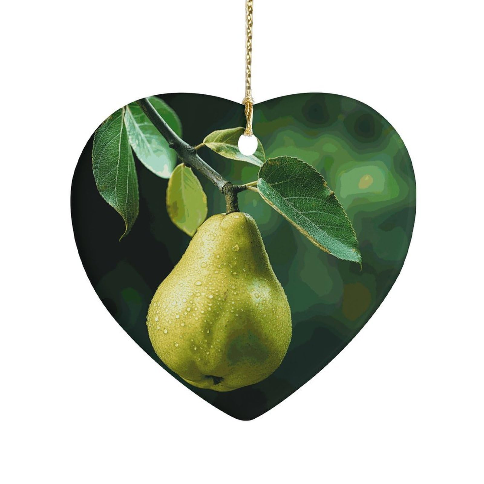 Fekiloot Style Pears On The Tree Ceramic Ornament Home Decor Keepsake