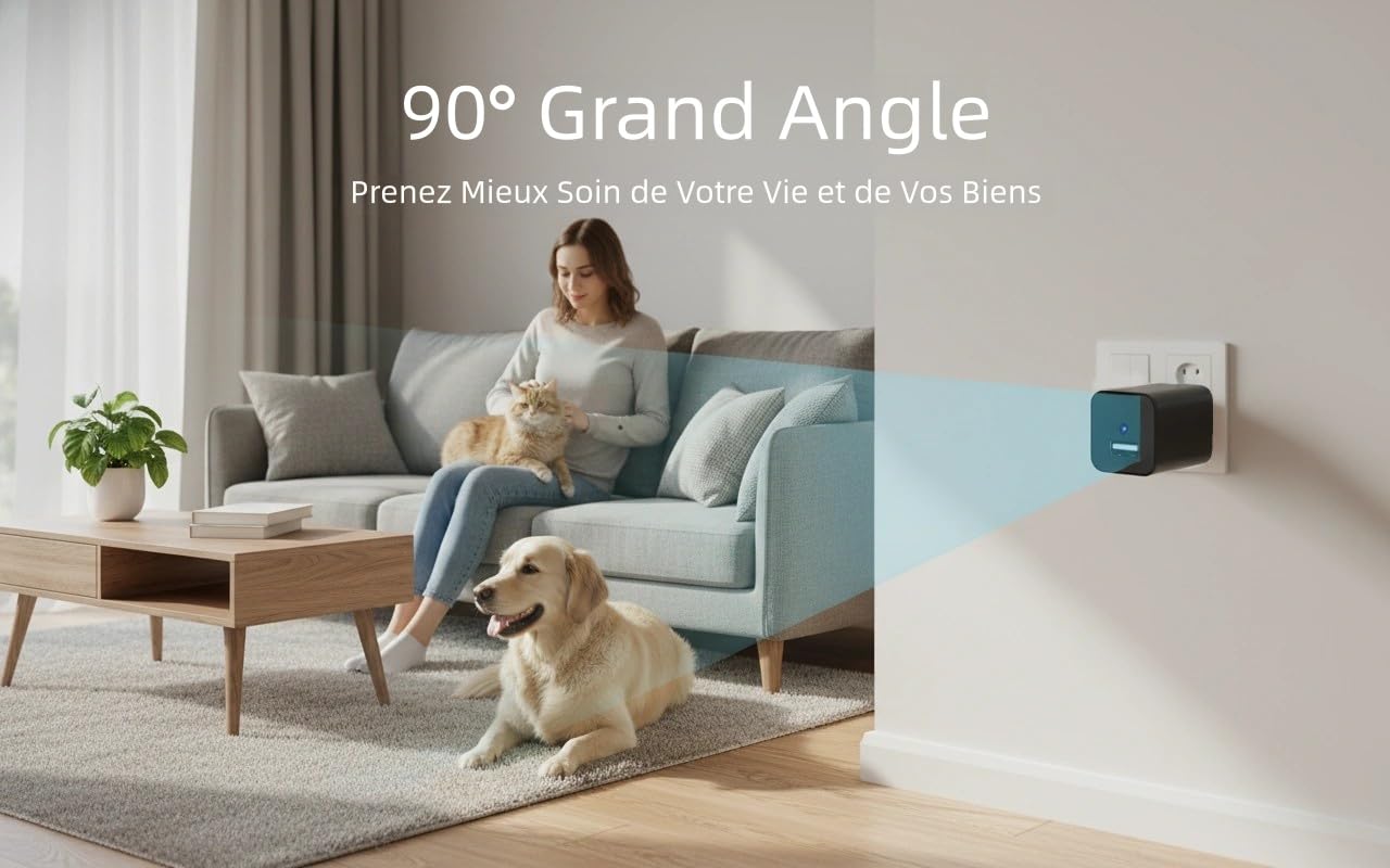 ULar Caméra de Prise Mini WiFi 1080p avec détection de Mouvement