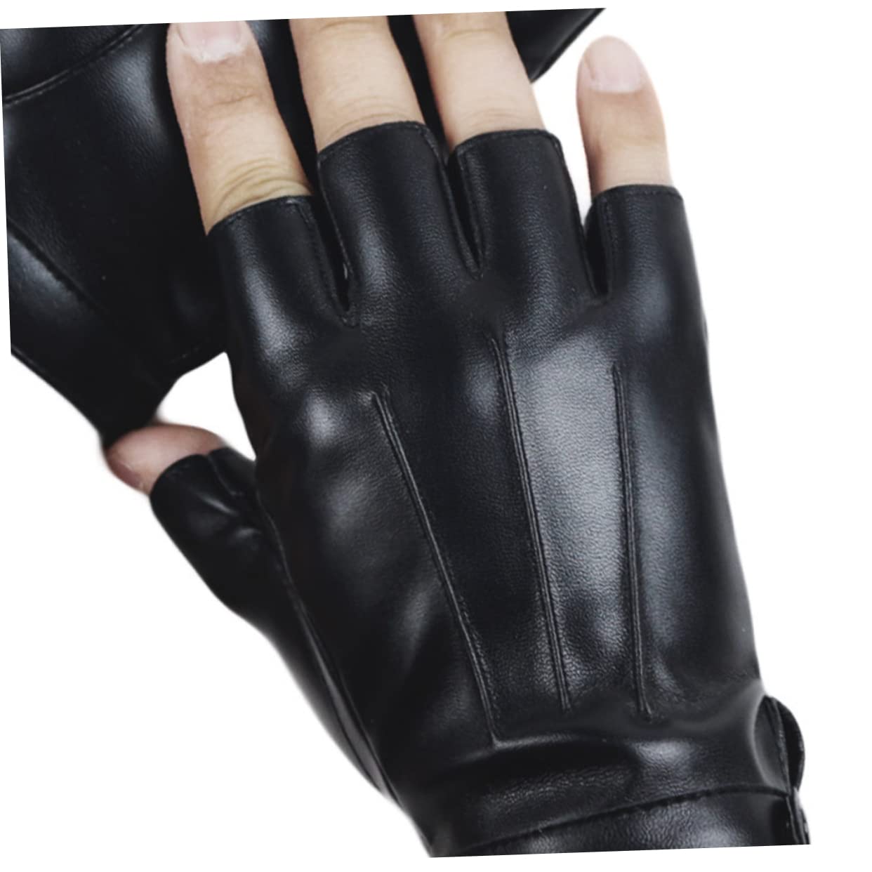 BESPORTBLE 1 Pair Half Finger Leather Riding Gloves for Outdoor Activities Breathable Non Slip Fitness Gloves for Cycling Jogging Climbing and Fishing Ergonomic Design for Comfort and