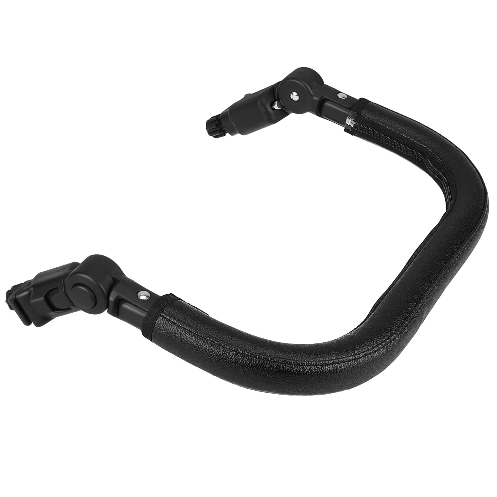 Bracciolo Passeggino Regolabile in PU Pelle e Ferro Barra Paraurti con Pulsanti Staccabili per Accessori Passeggini Sostituzione Pratica e Resistente Compatibile con Oltre dei