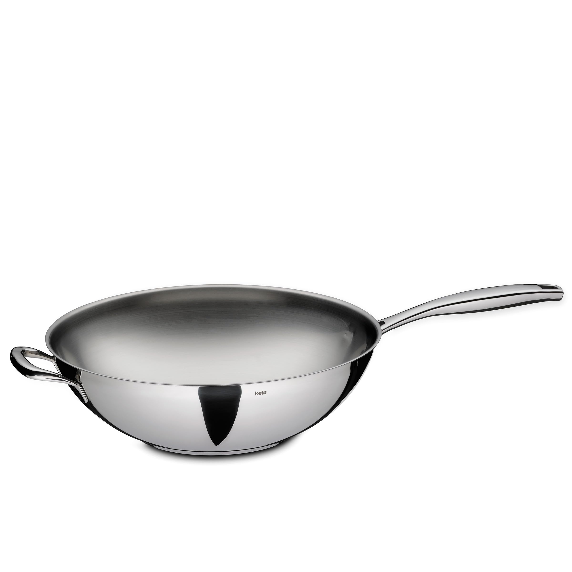Kela Wok Flavoria, Ø 32 cm, 5 l, stal nierdzewna 18/10, dno do wszystkich kuchenek, odporne na temperaturę do 220°C, 10193, srebrny błyszczący