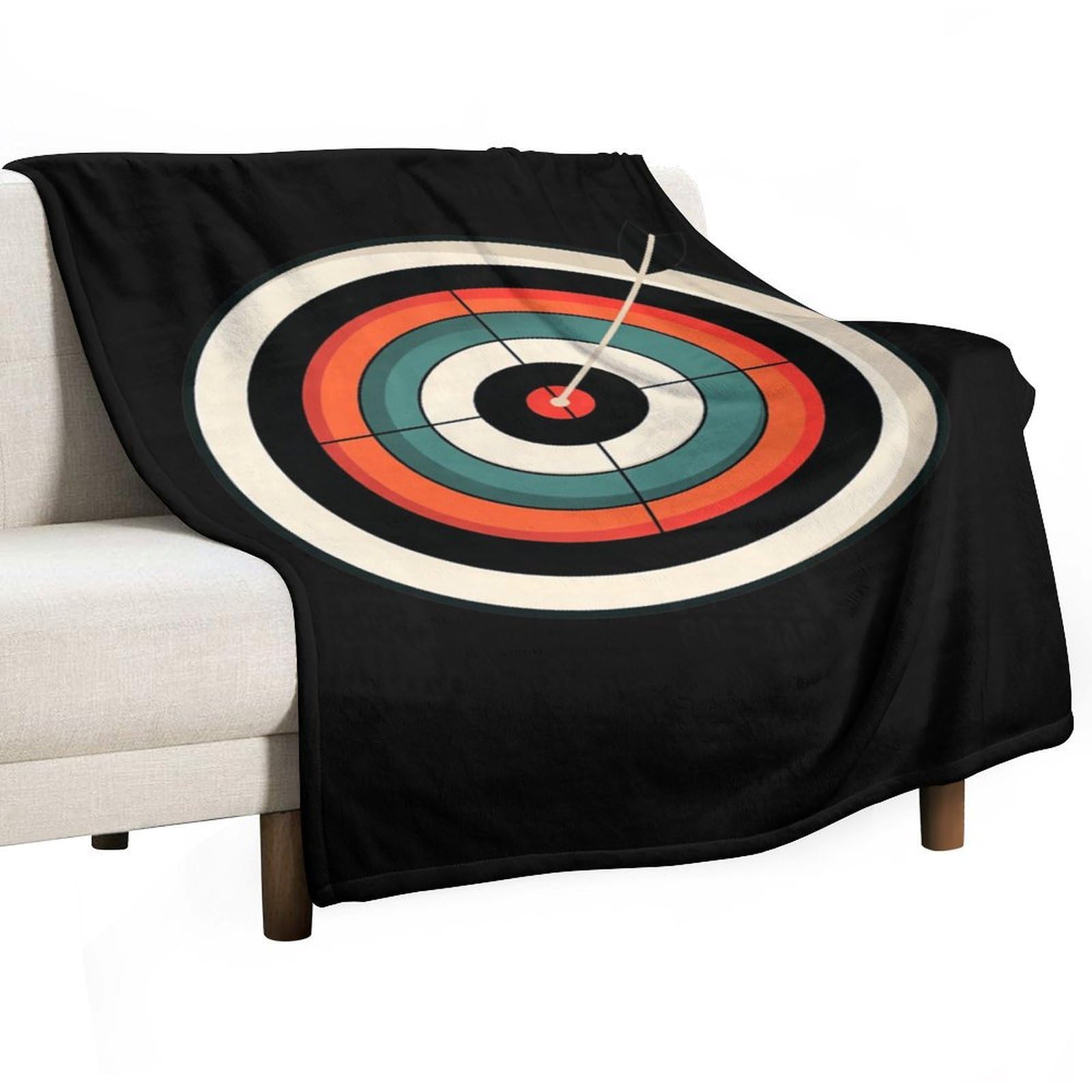 Cgsbngha Style Bullseyes Target Bulls Eyes Flannel Fleece Blanket Lightweight Soft Throw Blankets For Sofa Couch Bed Chair