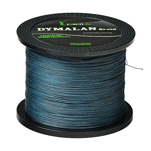 JIMEI Braided Fishing line 30LB 1000m/1094yds 4 Strands Gray PE Braid Superline - Abrasion Resistance Fishing Line - Zero Stretch - Thinner Diameter for Saltwater & Fresh Water by DYMALAN