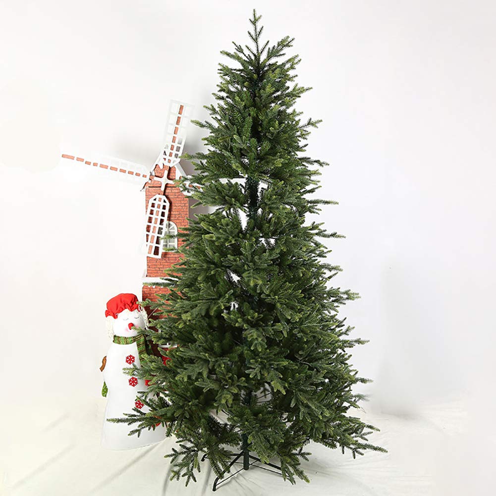 Sjdopulse A On Decorated Rtificial Christmas Pine Tree Metal Stand Natural Lpine Premium Spruce Hinged Xmas Tree For Traditional Indoor - 6Ft,,6.8Ft(210Cm)