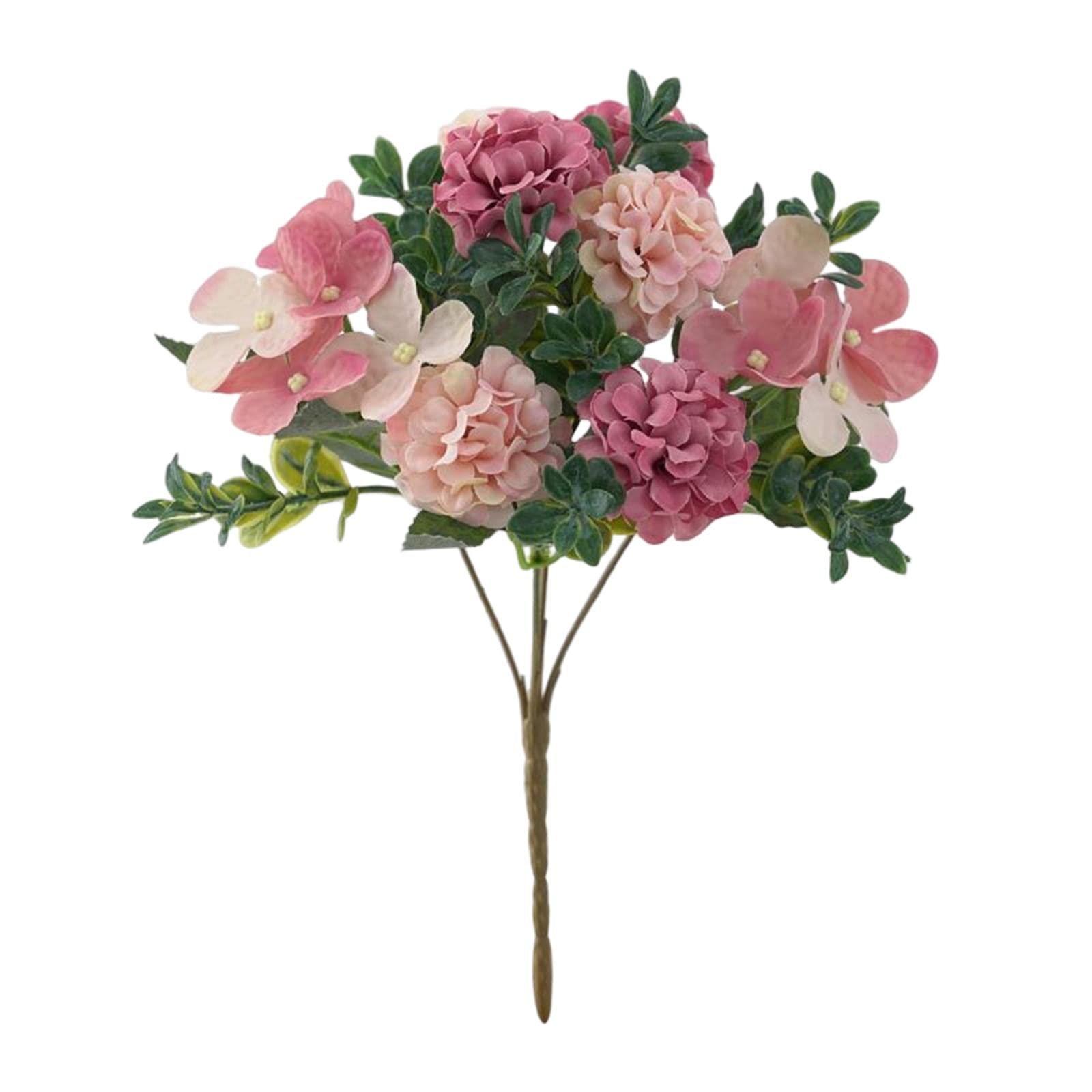 LICHTS Silk Hydrangea Flowers Bouquet for Living Room Meeting Room Decor Pink-image-30