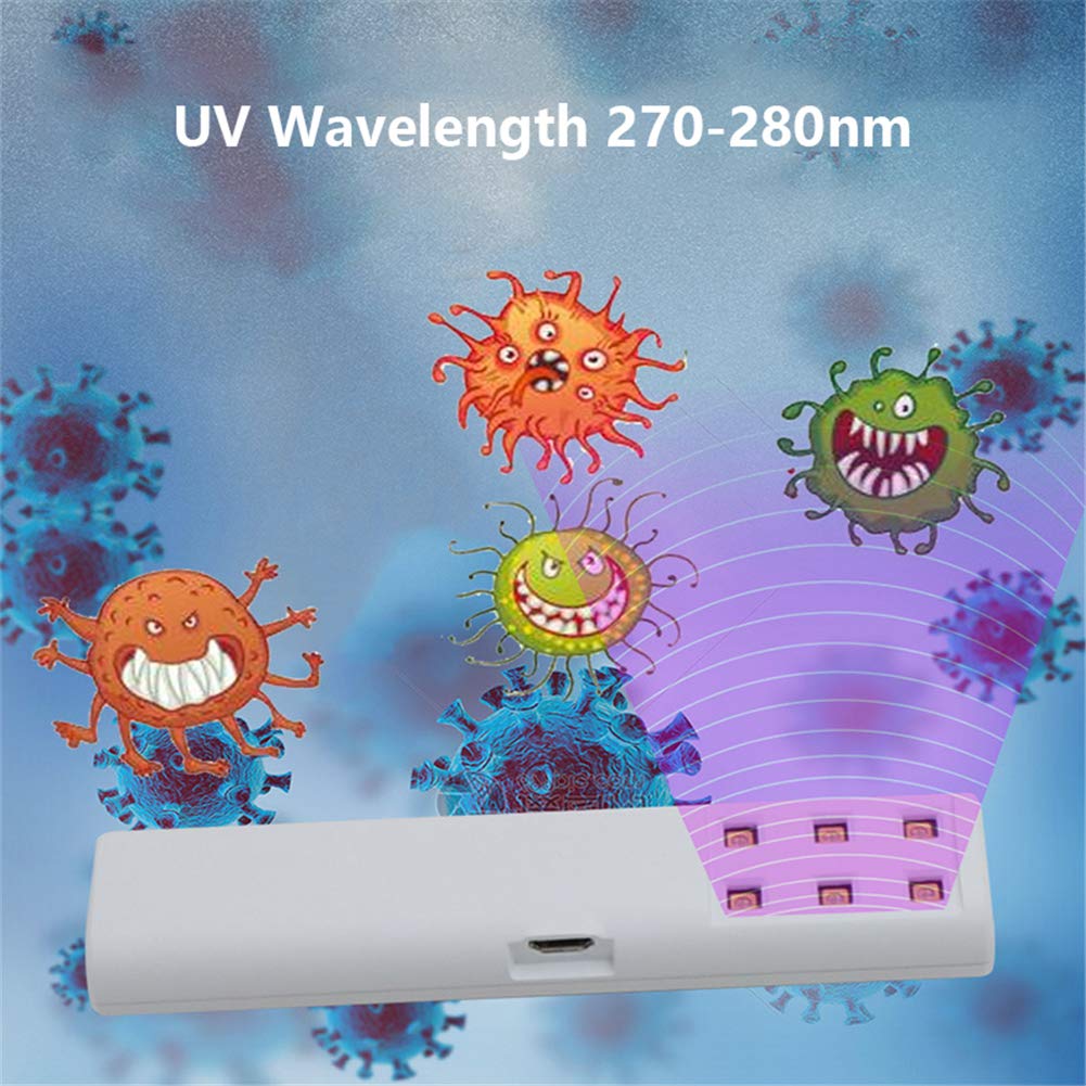 UV Esterilizador Lámpara, ultravioleta portátil de mano de la varita, filtro de luz UVC para el hogar admiten la ropa interior de bebé Chupete,Negro
