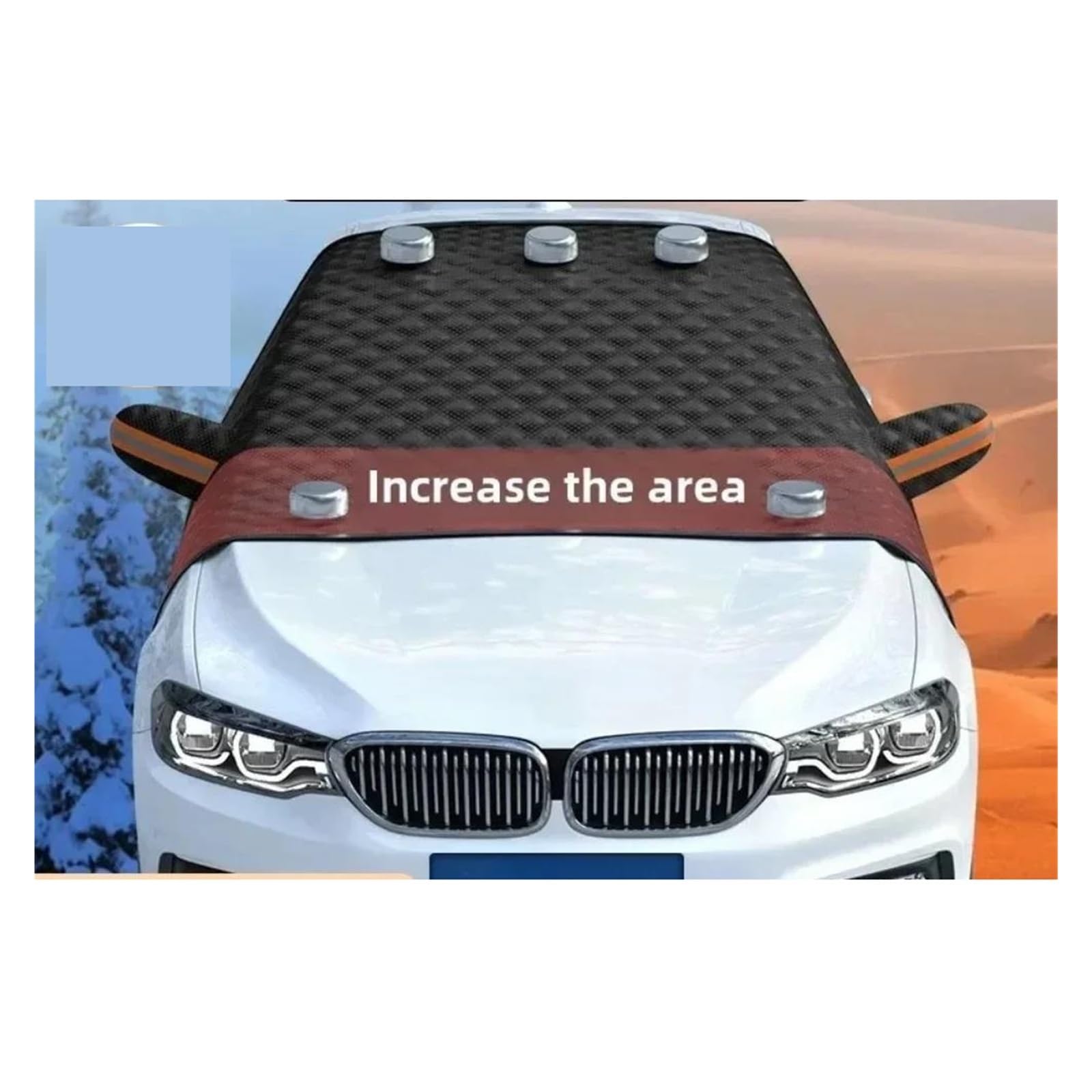 Copri Parabrezza Auto Inverno Parabrezza per Auto, paraneve, Parasole Invernale per Esterni, Parasole per Parabrezza Automatico antighiaccio