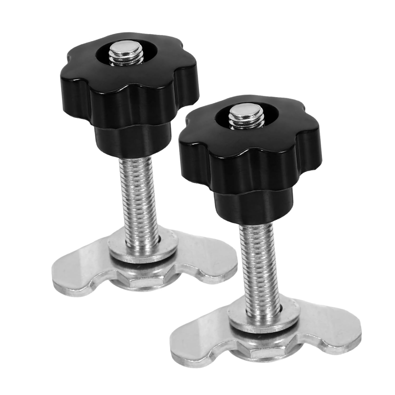 MAGICLULU 2pcs M8*60mm Threaded Metal Track Accessories Tightening Screw Threaded Knob Nut for Conversion Clamping Knob Handle for Fixing Equipment Handle Nut