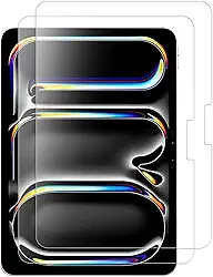 Pacote com 2 protetores de tela para iPad Pro 11 polegadas 2024 modelo M4 (5ª geração) escudo transparente de alta definição (PET), compatível com canetas Stylus, ultrarresistente, compatível com