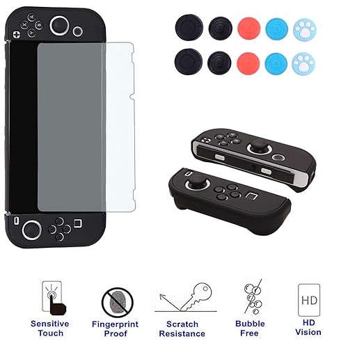 Miniatura 4 de COMCOOL Dockable Case for Nintendo Switch Oled - [9 FT Military Grade Drop Protection] [with Tempered Glass Screen Protector and Thumb Grips] Cute