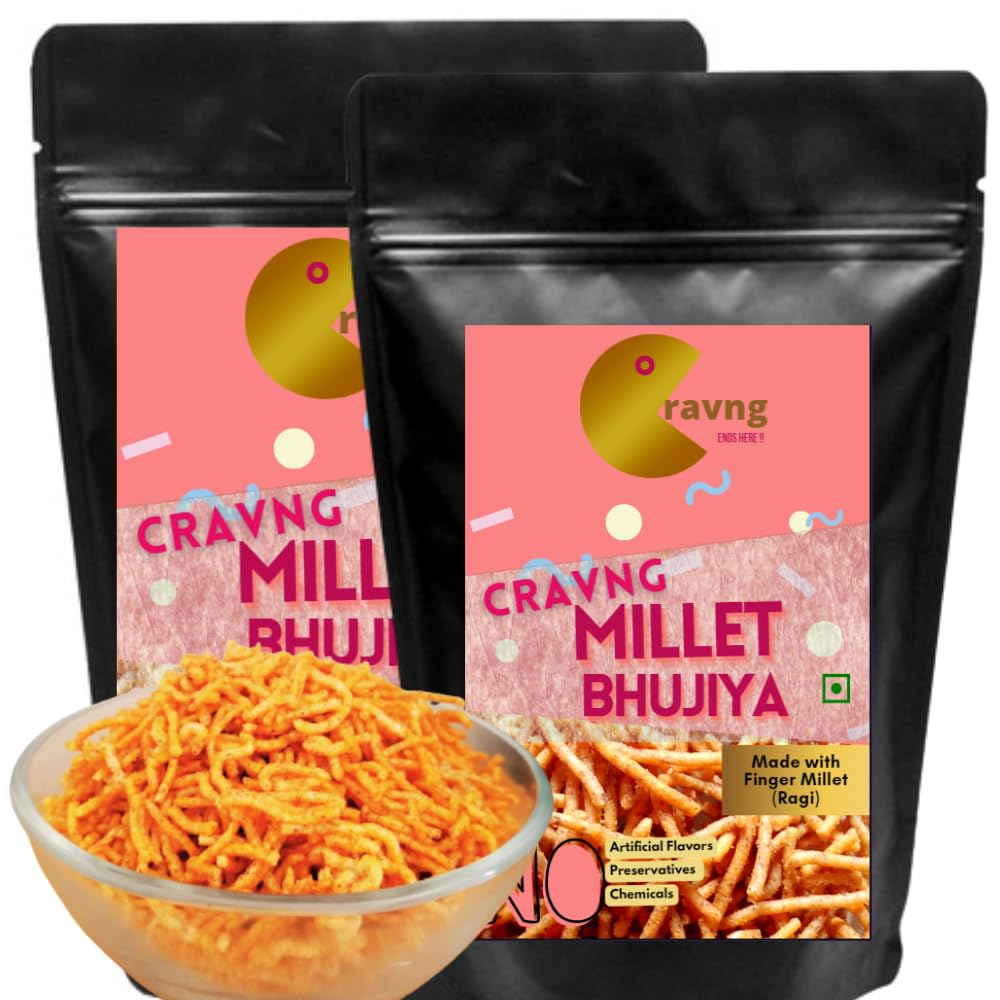 Cravng Millet Bhujia | Ragi Sev Namkeen | Low Calorie Healthy Diet Snack | Vegan Snacks l Crispy Like Chips | 200g(Masala) (B0BWMX3P8V) Amazon Price History, Amazon Price Tracker