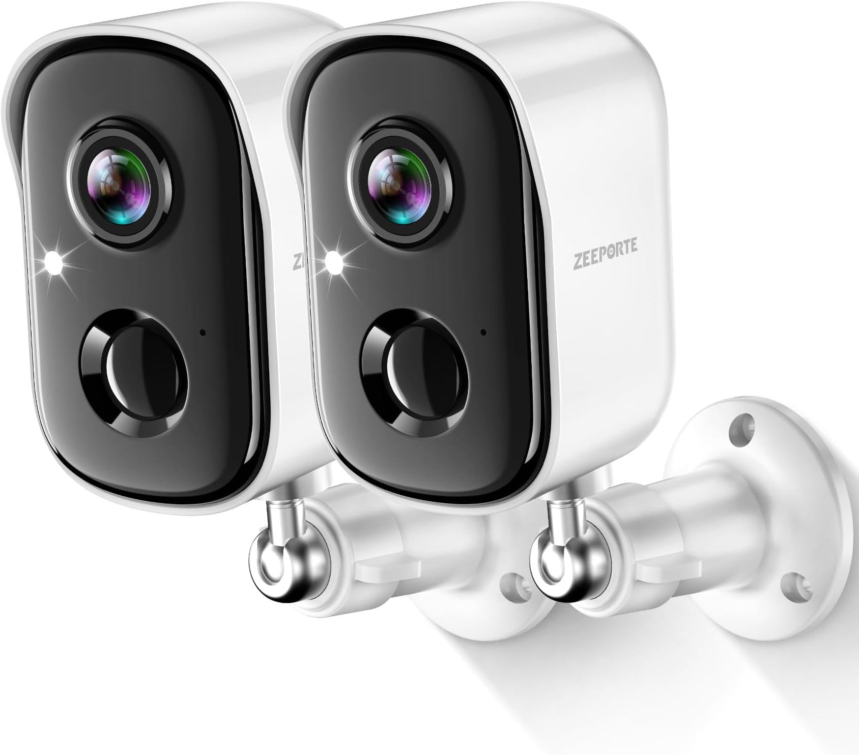 Security Cameras Wireless Outdoor, 2K Battery Powered WiFi Cameras for Home Security with AI Motion Detection, Color Night Vision, Spotlight, Siren, Waterproof, SD/Cloud Storage - 2 Pack