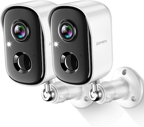 Cámaras de seguridad inalámbricas para exteriores, cámaras WiFi alimentadas por batería 2K para seguridad en el hogar con detección de movimiento