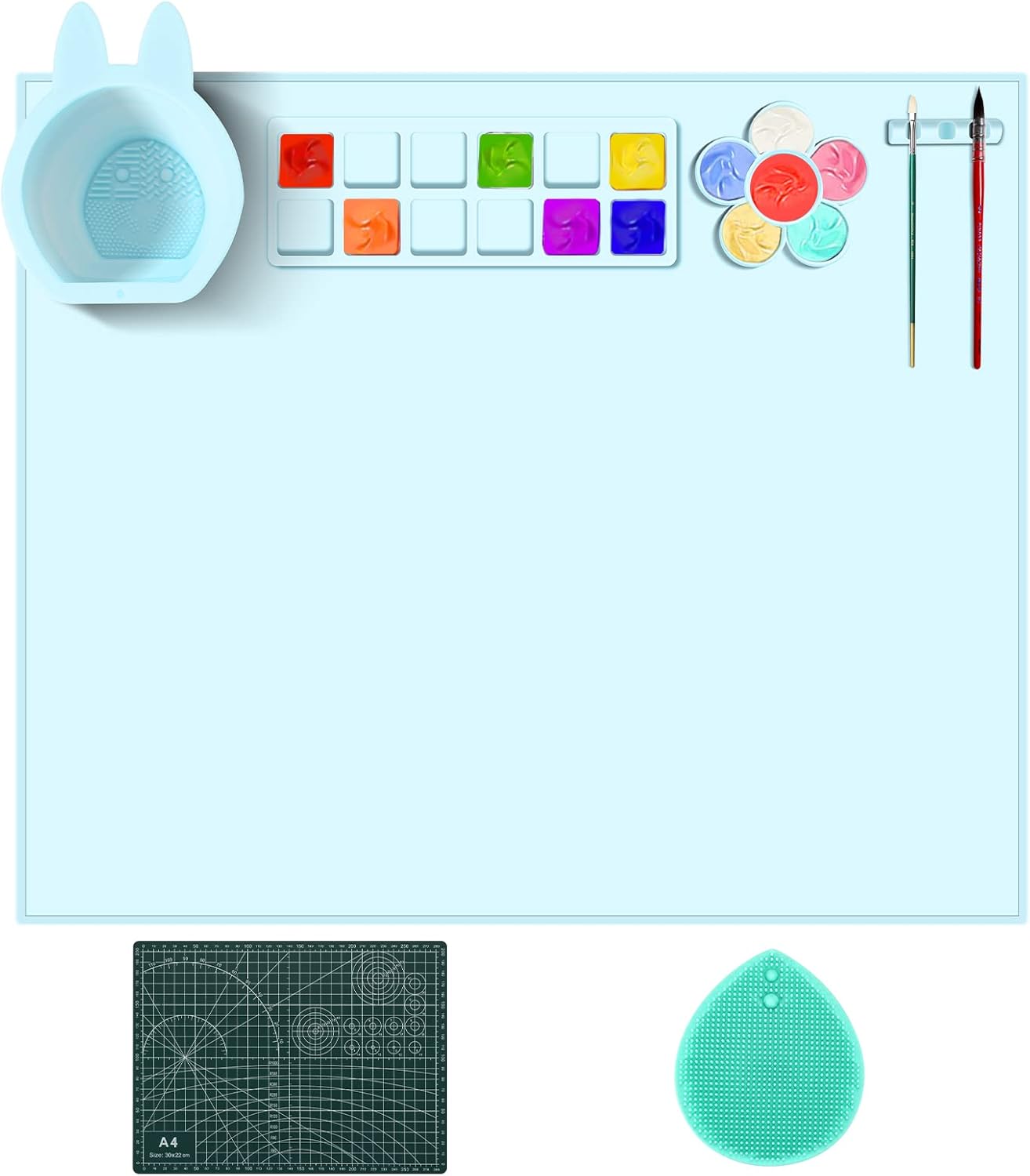 Silicone Painting Mat, Silicone Art Mat for Kids Silicone