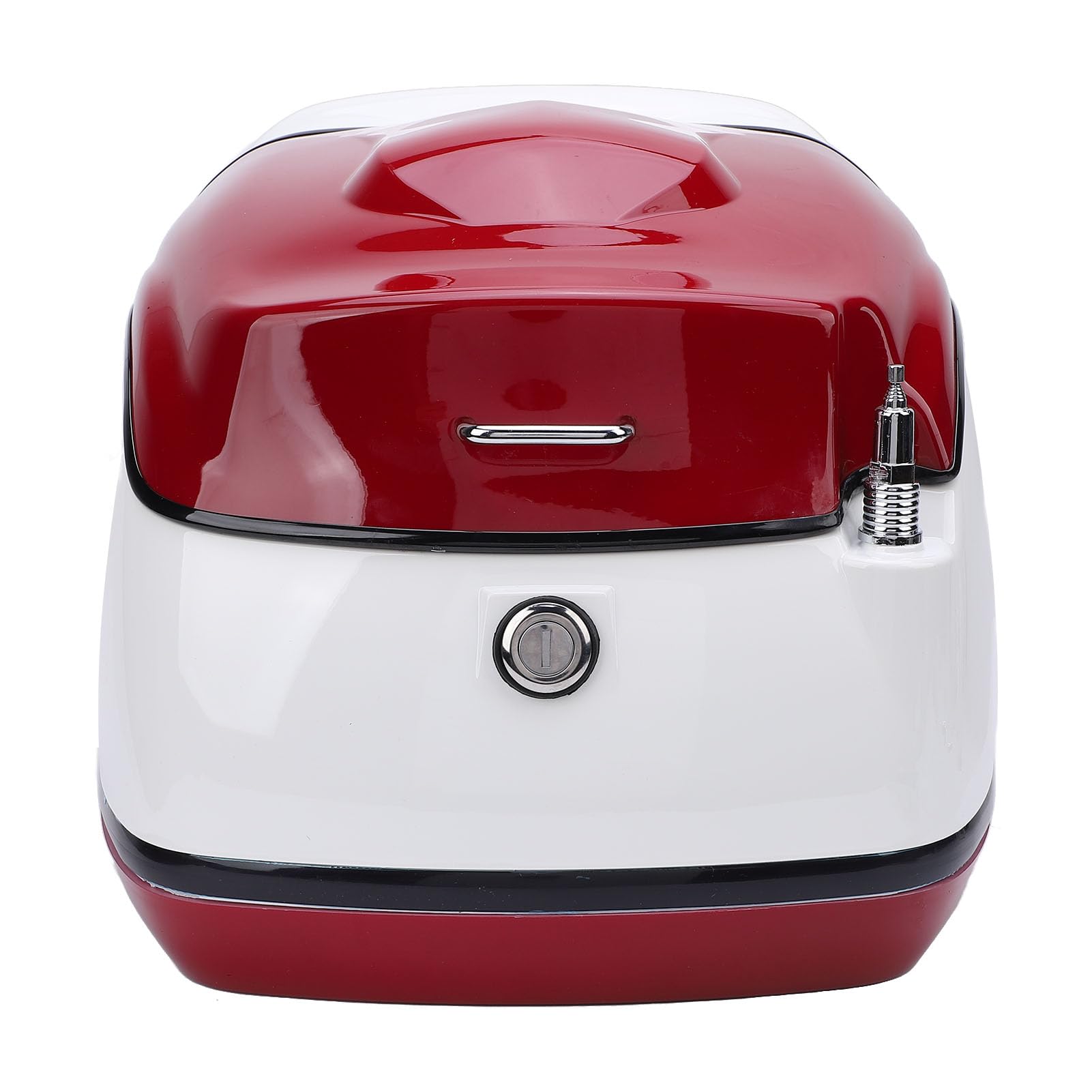 Naroote Coffre de Moto, Coffre de Moto avec Une capacité de 38 litres, Style Vintage avec Serrure clé pour Les Scooters électriques (Rouge foncé)
