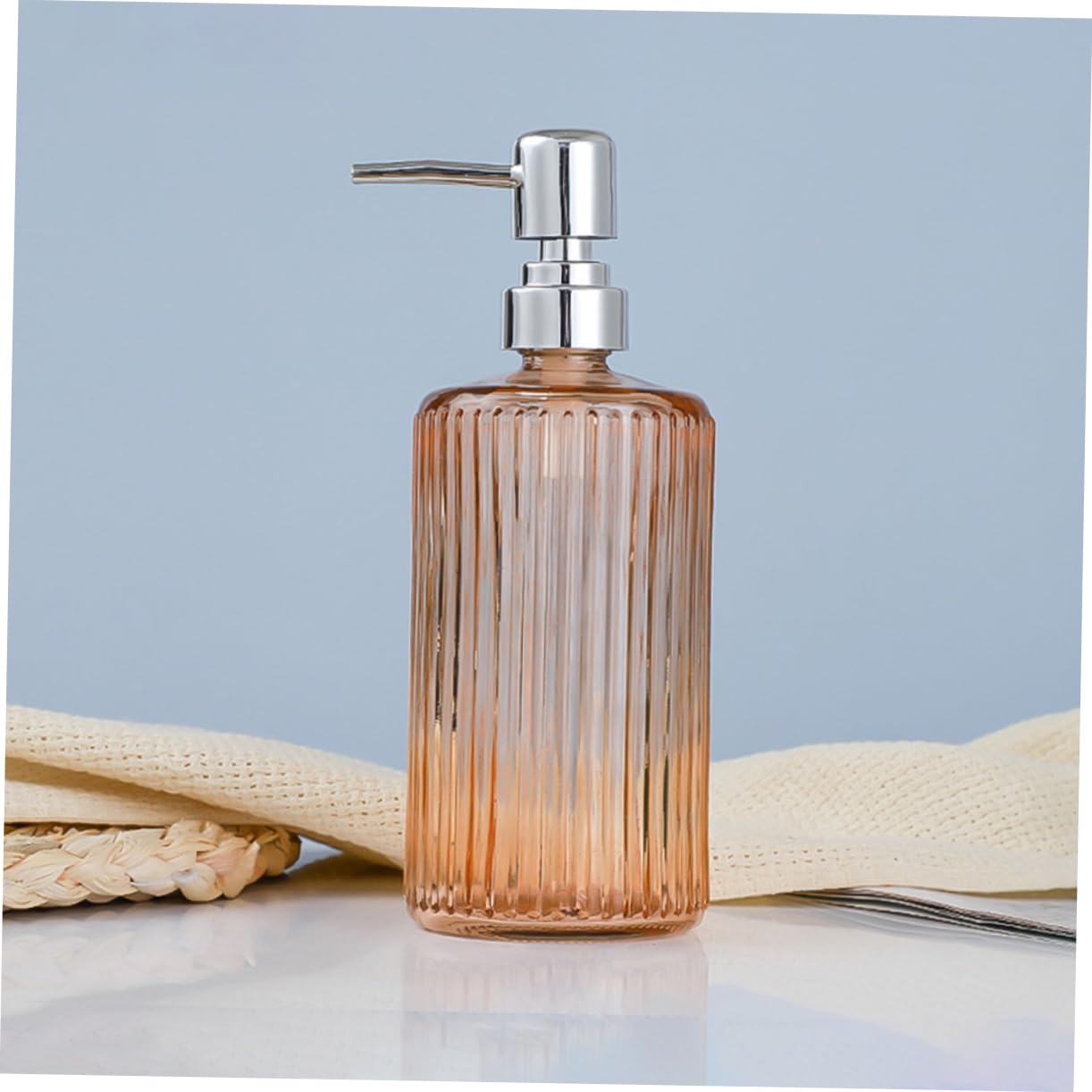 3 Stück Glas Pumpflaschen 500ml Nachfüllbare Shampoo Spenderflaschen für Reise und Hotel Langlebig und Wiederverwendbar