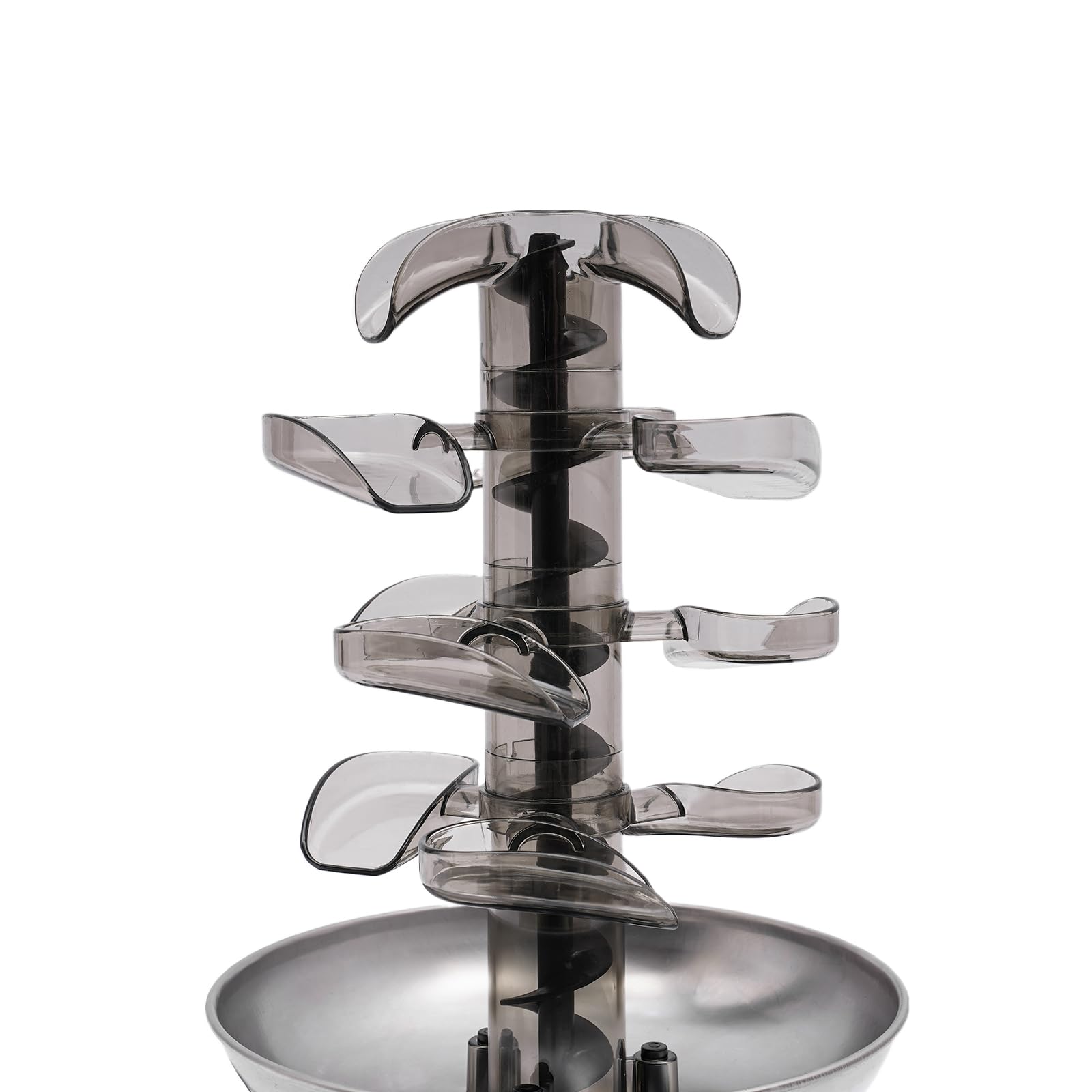 Fontana di cioccolato, 4 ripiani, fontana di cioccolato, 190 W, 1,2 l, con funzione di fusione, temperatura di riscaldamento, fontana in acciaio inox, regolazione della temperatura regolabile della