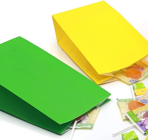 Miniatura 8 de Oletx Paquete de 30 bolsas de papel moradas para recuerdos de fiesta, bolsas de golosinas envueltas de 9 pulgadas, bolsas de golosinas, bolsas de