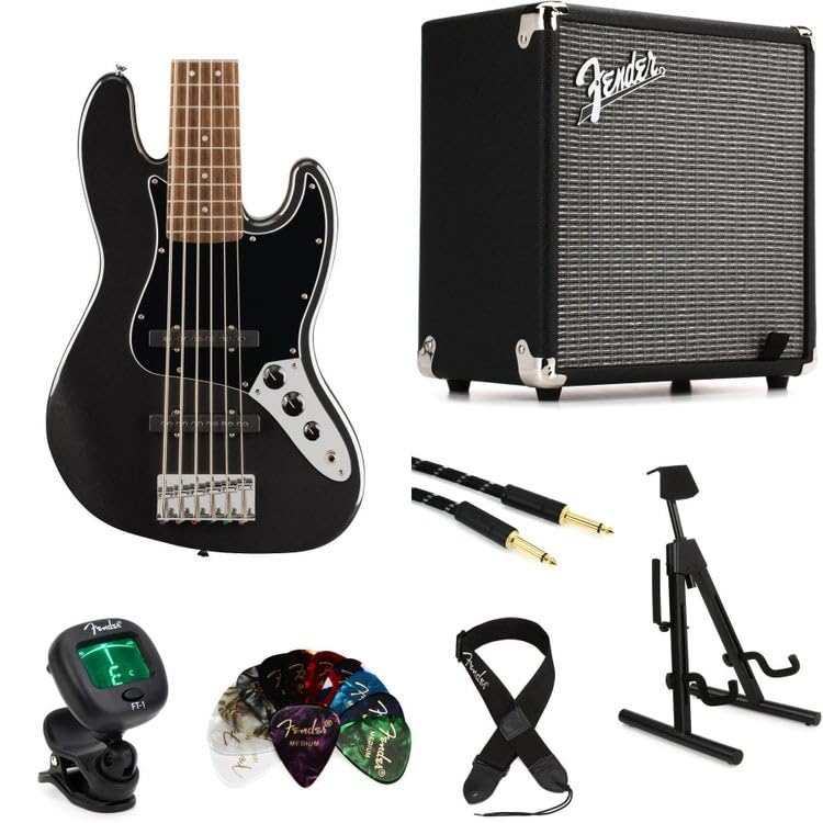 Amazon.com: Squier Affinity Series Active Jazz Bass V Amp