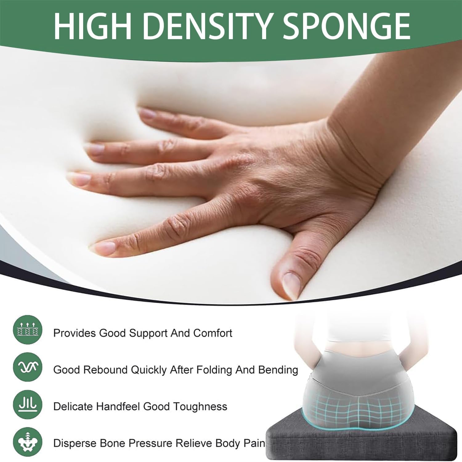 Outdoor Chair Cushions Set of 2/4 Waterproof Patio Chair Pads Round Corner Seat Cushion with Ties for Garden Yard Lawn Furniture(Red,50x50x5cm 4pcs)