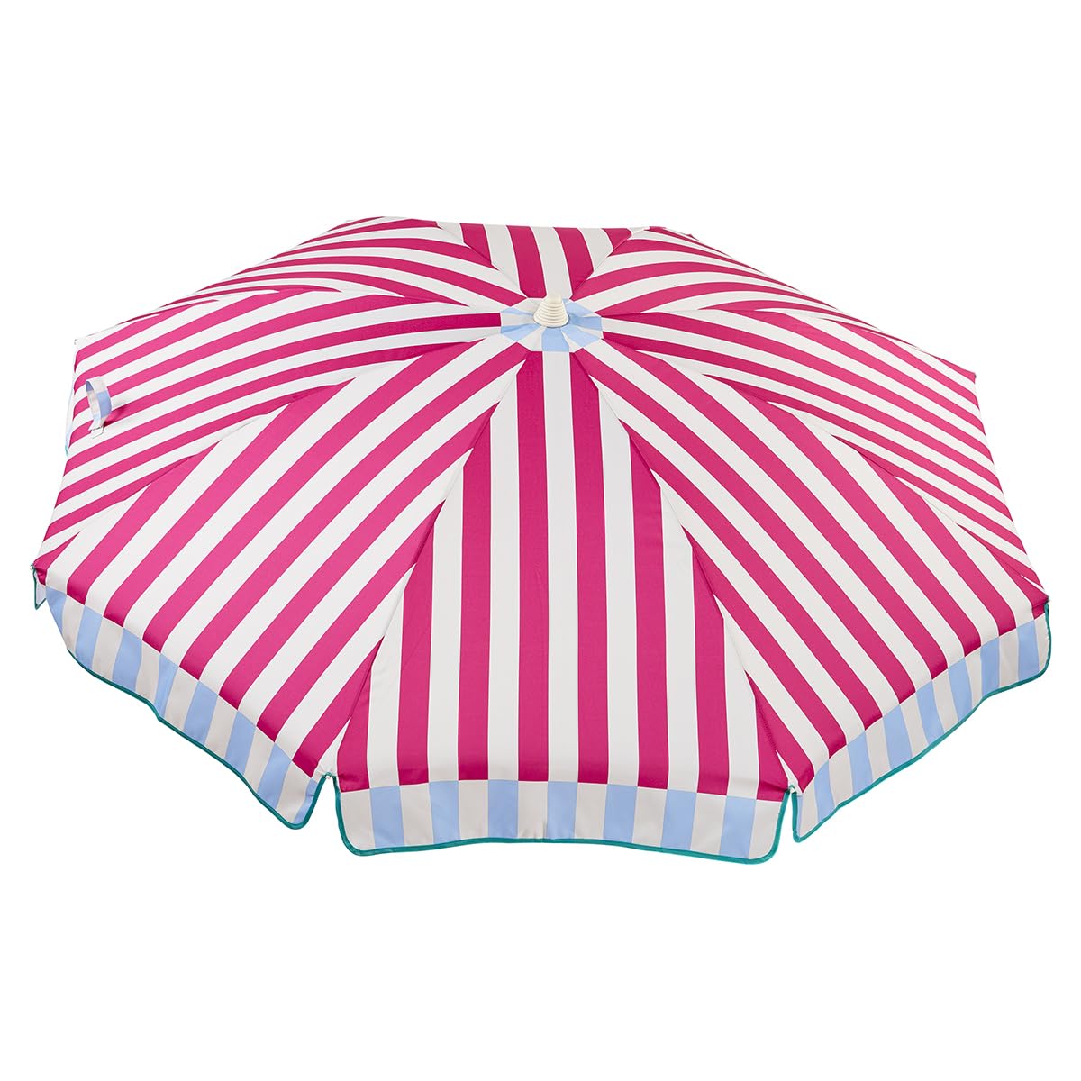 EZPELETA Ombrellone da spiaggia e terrazza a righe, parasole inclinabile in alluminio leggero e pieghevole, protezione solare UPF 50+, include custodia e vite