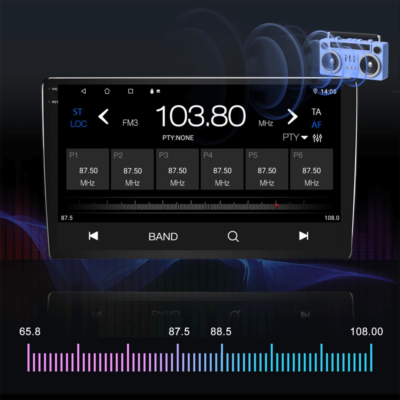 Radio samochodowe do FORD FOCUS MK3 2011-2019, system Android 13 4GB+64GB z Carplay Android Auto, 9-calowy qled ekran dotykowy, obsługuje Nawigację GPS WLAN BT LTE