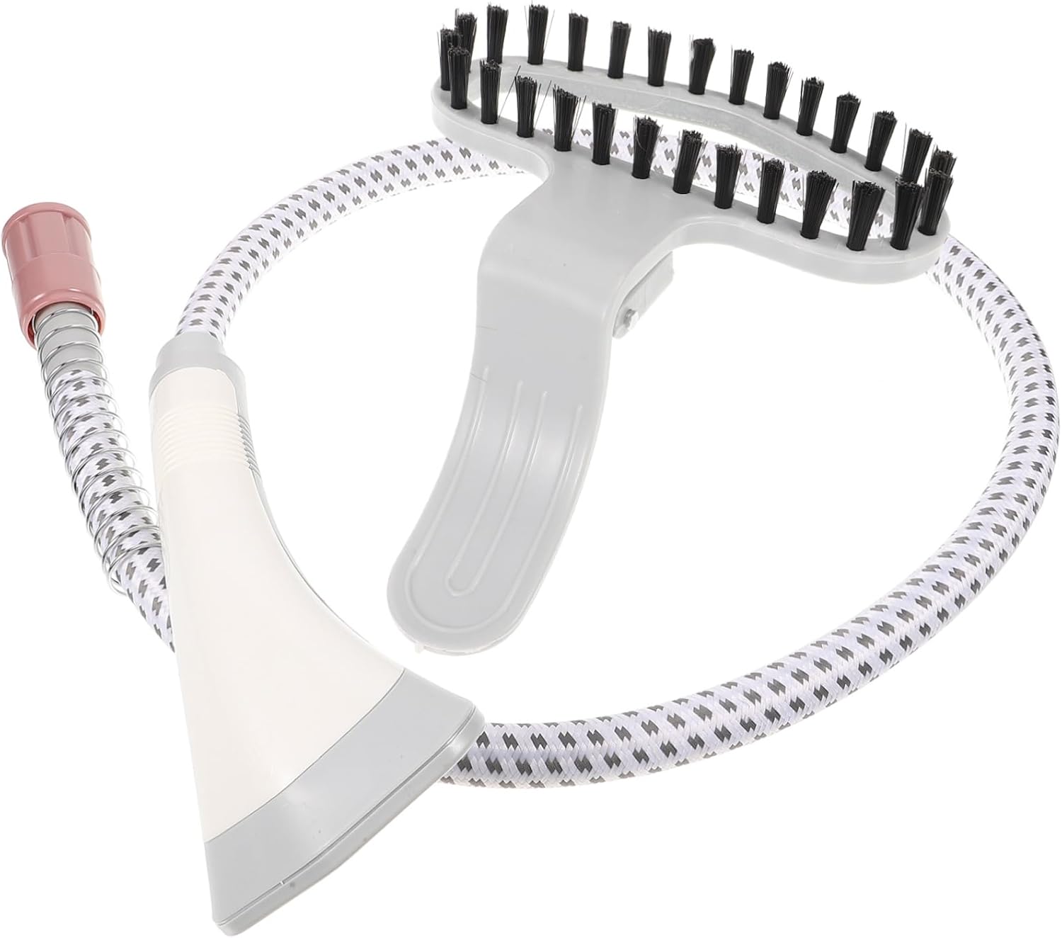 PRETYZOOM Multi-use Steam Hose with Sturdy Nozzle for Steam Pressing Clothes Curtains and Ironing Accessory for Home and Travel Removable Brush Included