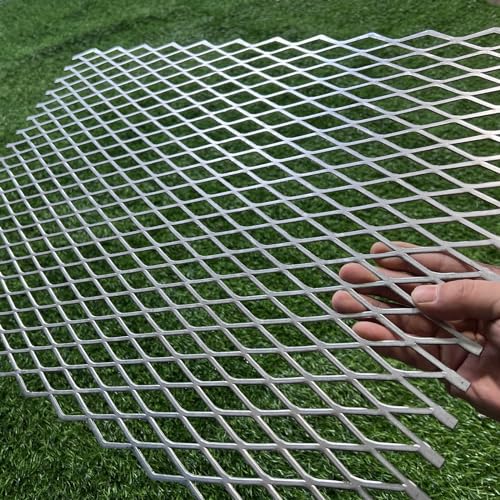 Fengyoo FENGYOO-GBW24X16 24 Inchx16 Inch 14 Gauge Expanded Metal Sheet Metal Diamond Mesh 0.6 Inchx1.6 Inch Expanded & Perforated Sheets Flattened Expanded Metal -For Screen Door Grill,Window Security Grill Screen Door Protector thumb #5