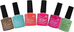 Kit de Esmaltes em Gel Chic & Fun com 6 Unidades, para Unhas UV/LED (6038, Kit 6un)
