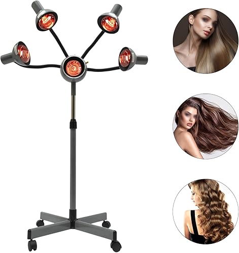 Miniatura 5 de Gagalayong Lámpara infrarroja de salón de 5 cabezas de calor infrarrojo Procesamiento de color de cabello Secado Cuidado del cabello Calentador