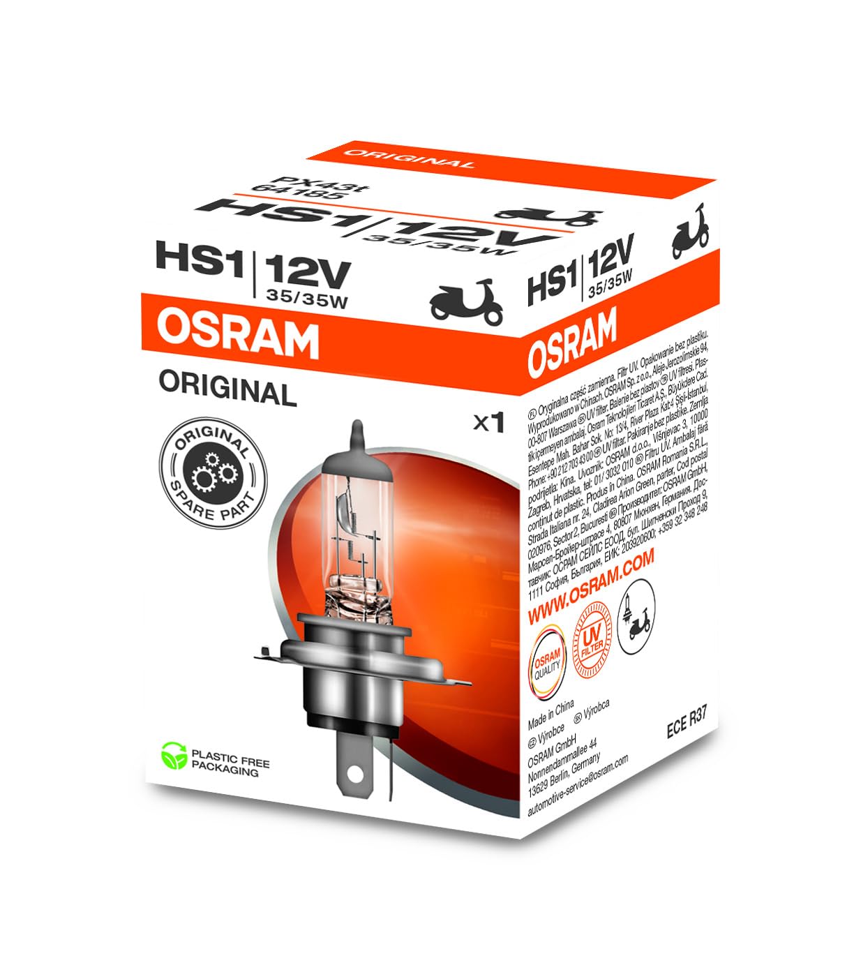 Osram 64185 Lampada Auto, Alogena