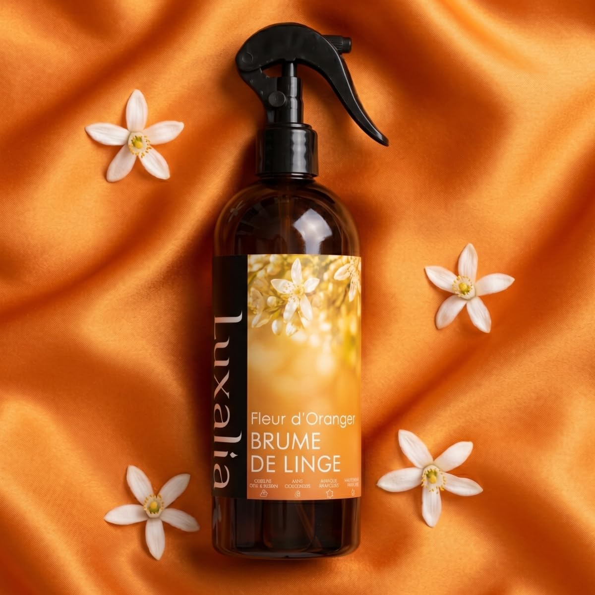 Brume de Linge Fleur d'Oranger - Parfum Intense et Durable - Haute Qualité - 500ml - LUXALIA