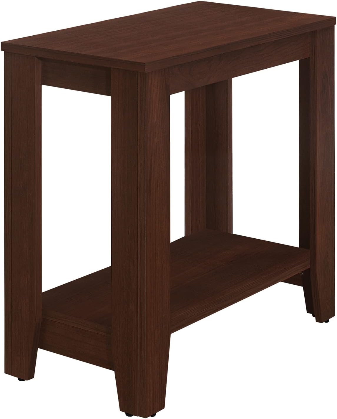 Save 58% • Contemporary Cherry Wood Rectangular Side Table with Shelf ...