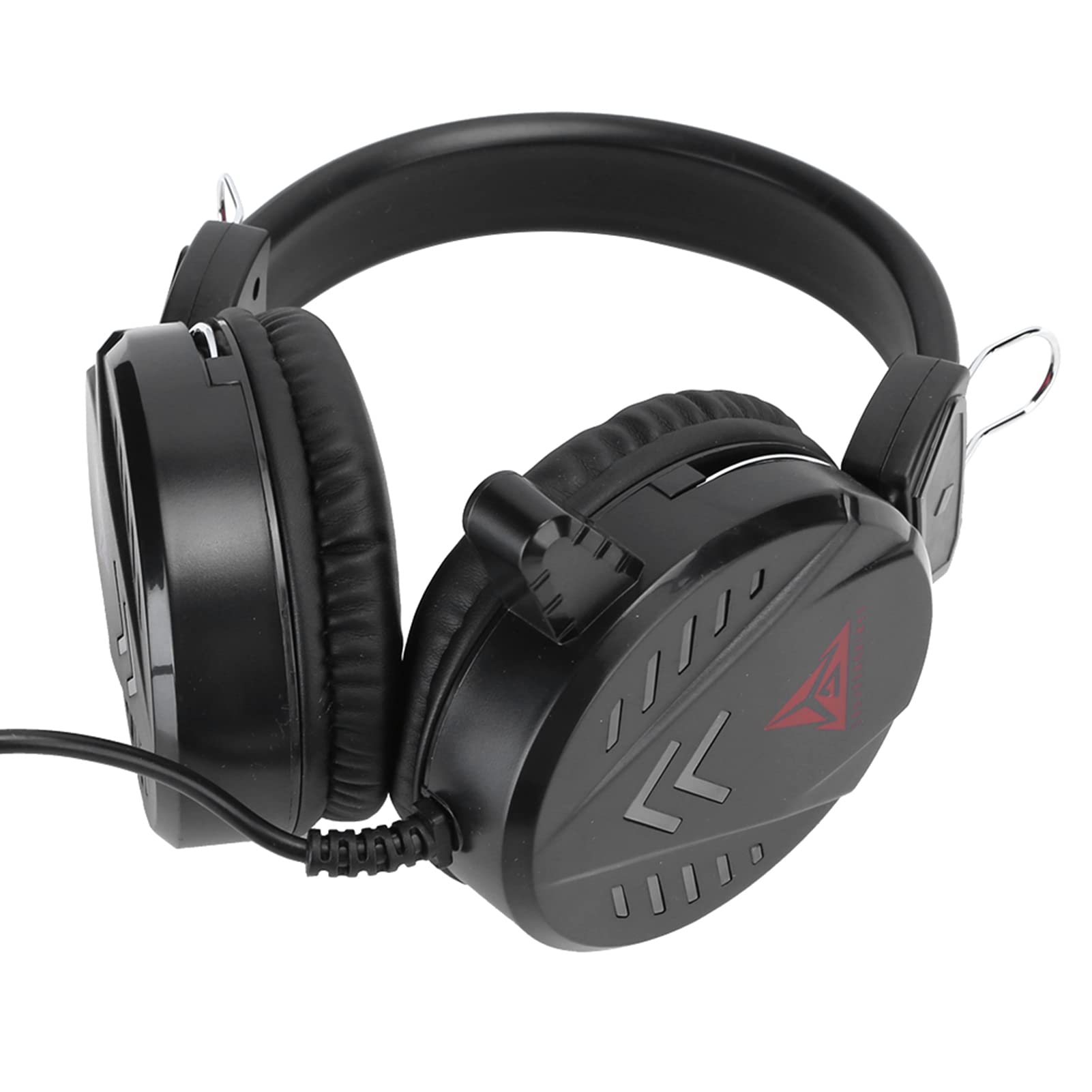 Septpenta Casque de Jeu A1, Micro à Isolation Sonore Haute Sensibilité USB 3,5 mm Multifonction Filaire sur L'oreille avec Lumière LED, Réduction du Bruit pour Jeu, Musique, Vidéo, Ordinateur