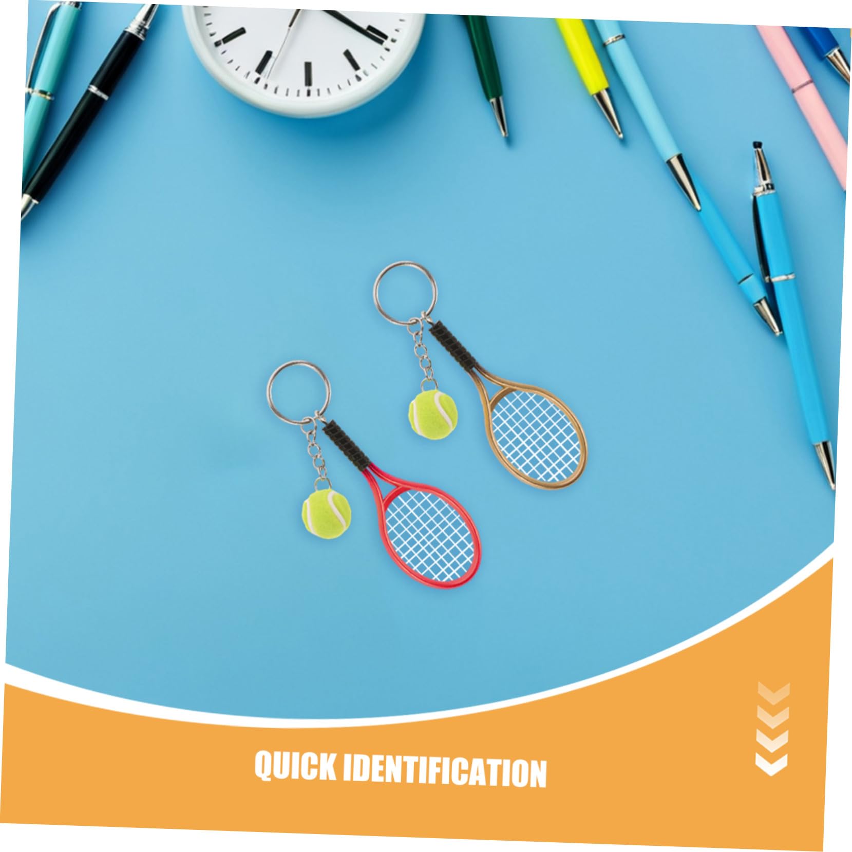 KOMBIUDA 18 Portachiavi Per Amanti Dello Sport Portachiavi Con Da Tennis Accessori
