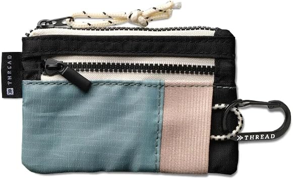 Thread Wallets Pouch Wallet Compact Zip Wallet with Clear ID Window, Coin & Card Pockets, and Key Stash Lightweight Rip-Stop Travel Wallet for Men & Women Ranger