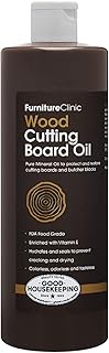 Furniture Clinic Cutting Board Oil | Food Safe Mineral Oil to Protect, Condition & Restore Cutting Boards, Butcher Blocks...