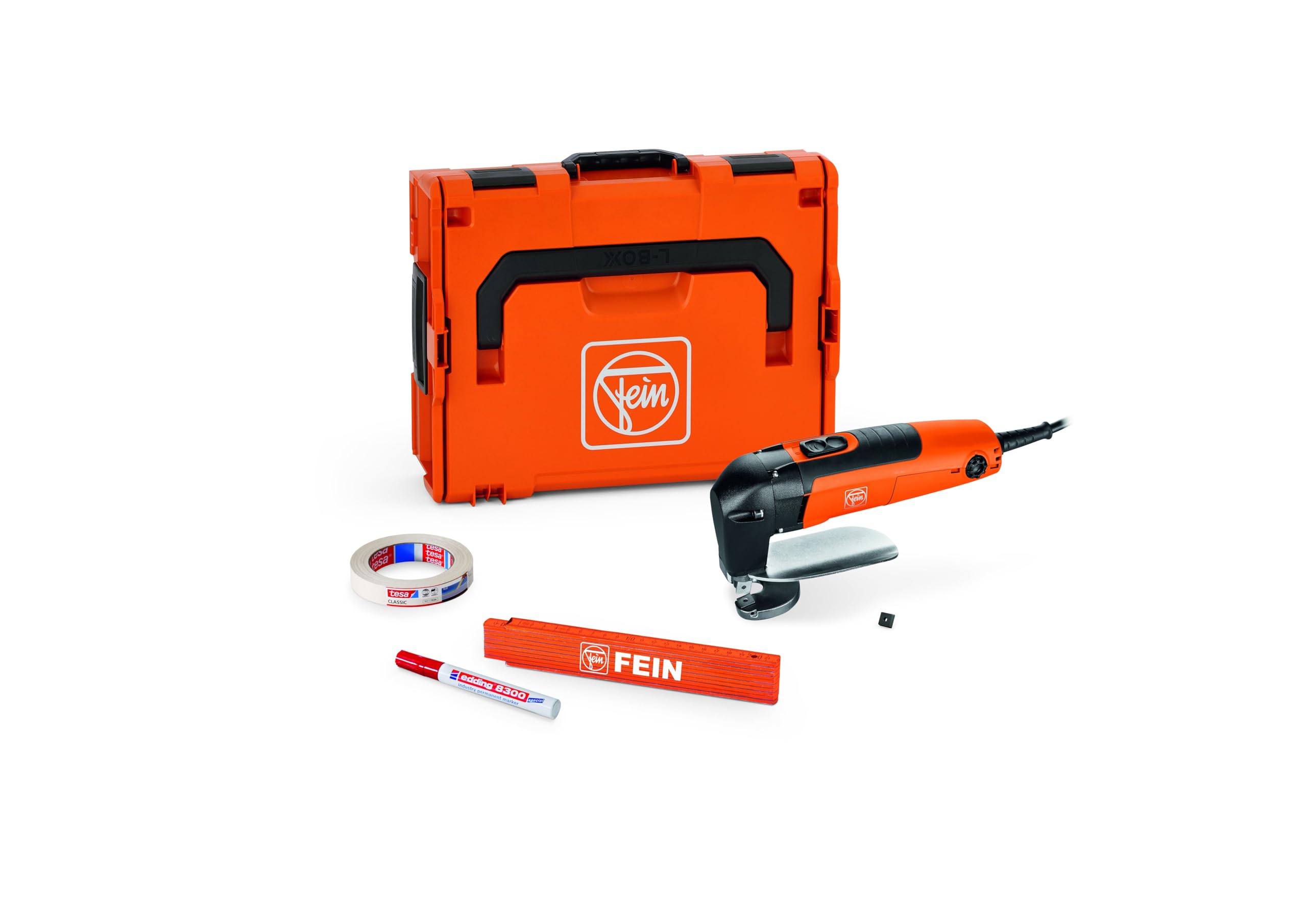Fein - Tijeras de chapa BLS 1.6 E Set (tijeras de hasta 1,6 mm, para cortar y cortar chapa fina) Nº 72303462000