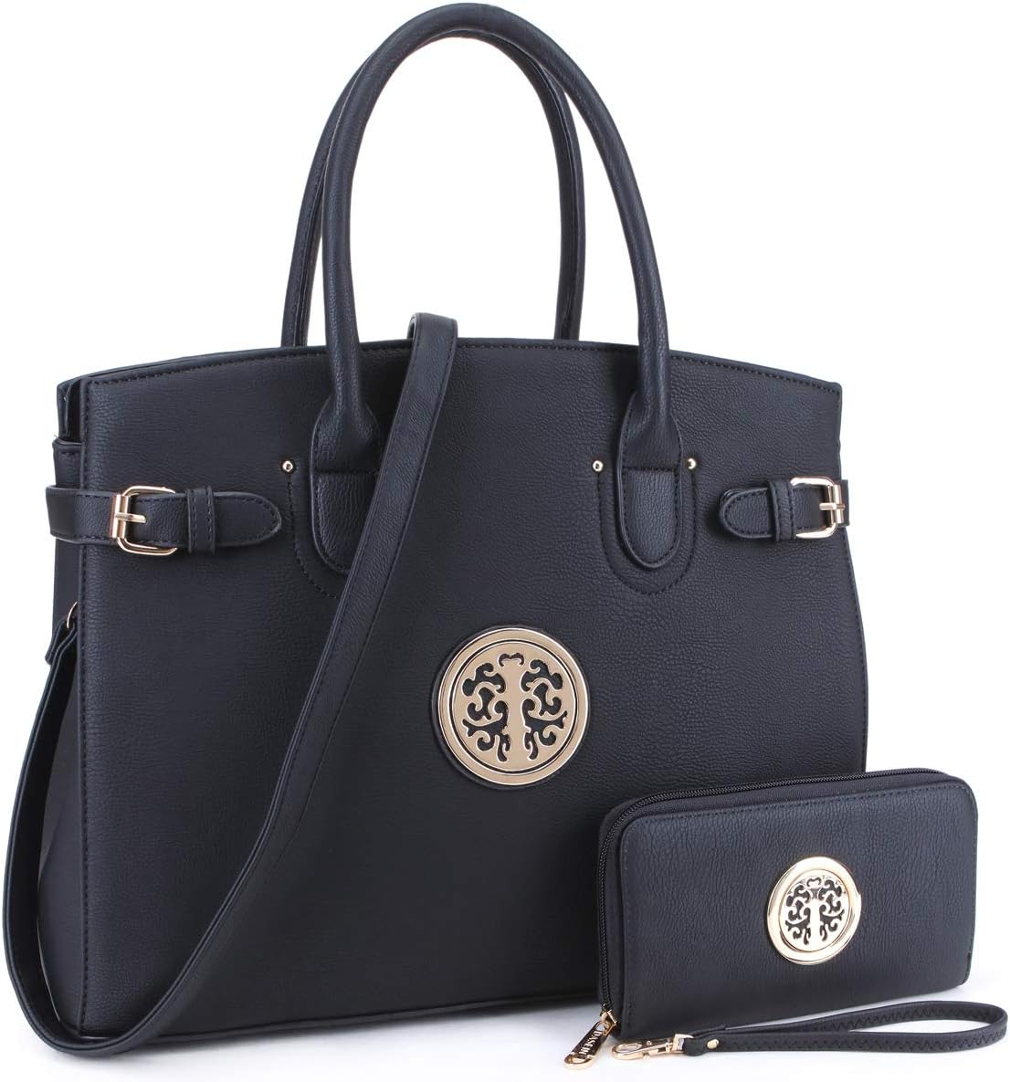 Women's Handbag Large Tote Satchel Purse Top Handle Shoulder Bag Work Bag with Wallet