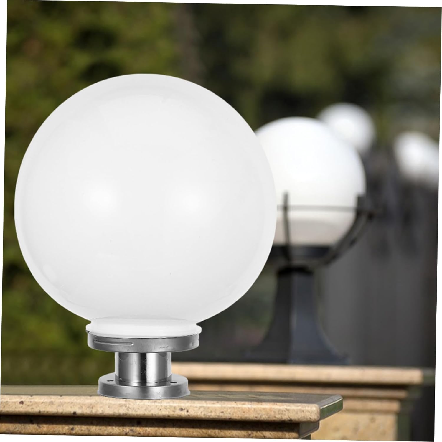 Uonlytech 1Set Acrylic Globe Light Shade for Outdoor Use Round Ball Light Fixture for Garden Courtyard and Wall Lamps Soft Lighting Durable and Weatherproof Design