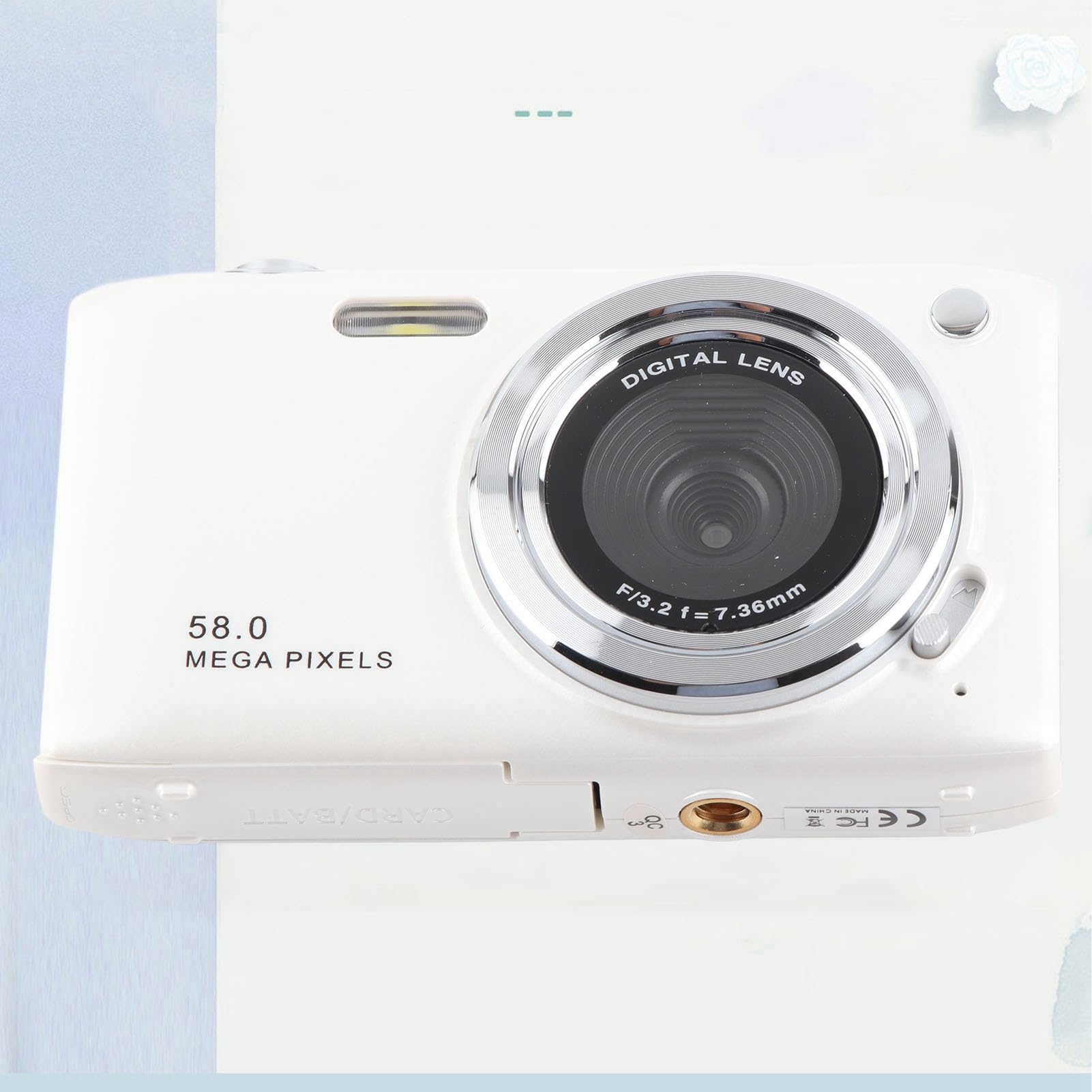 CÁMARA Digital para Adolescentes 4K HD para VLOGGING DE FOTOGRAFÍA DE Viajes (White)