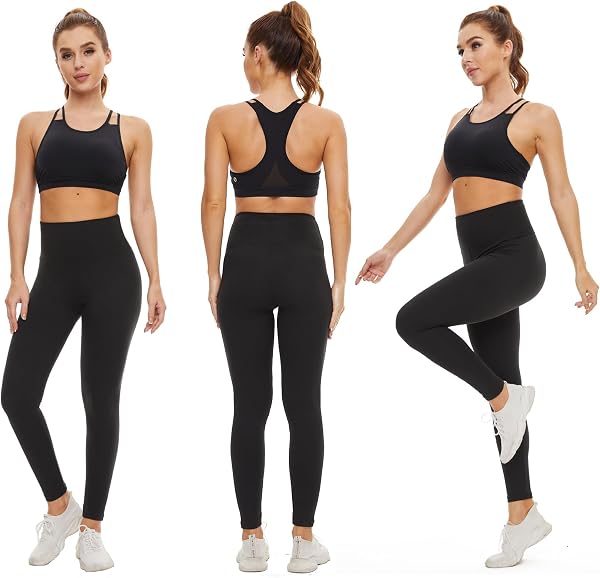 ACTINPUT Leggings for Women Soft High Waisted Tummy Control Leggings Sports Workout Gym Running Yoga Pants - 2