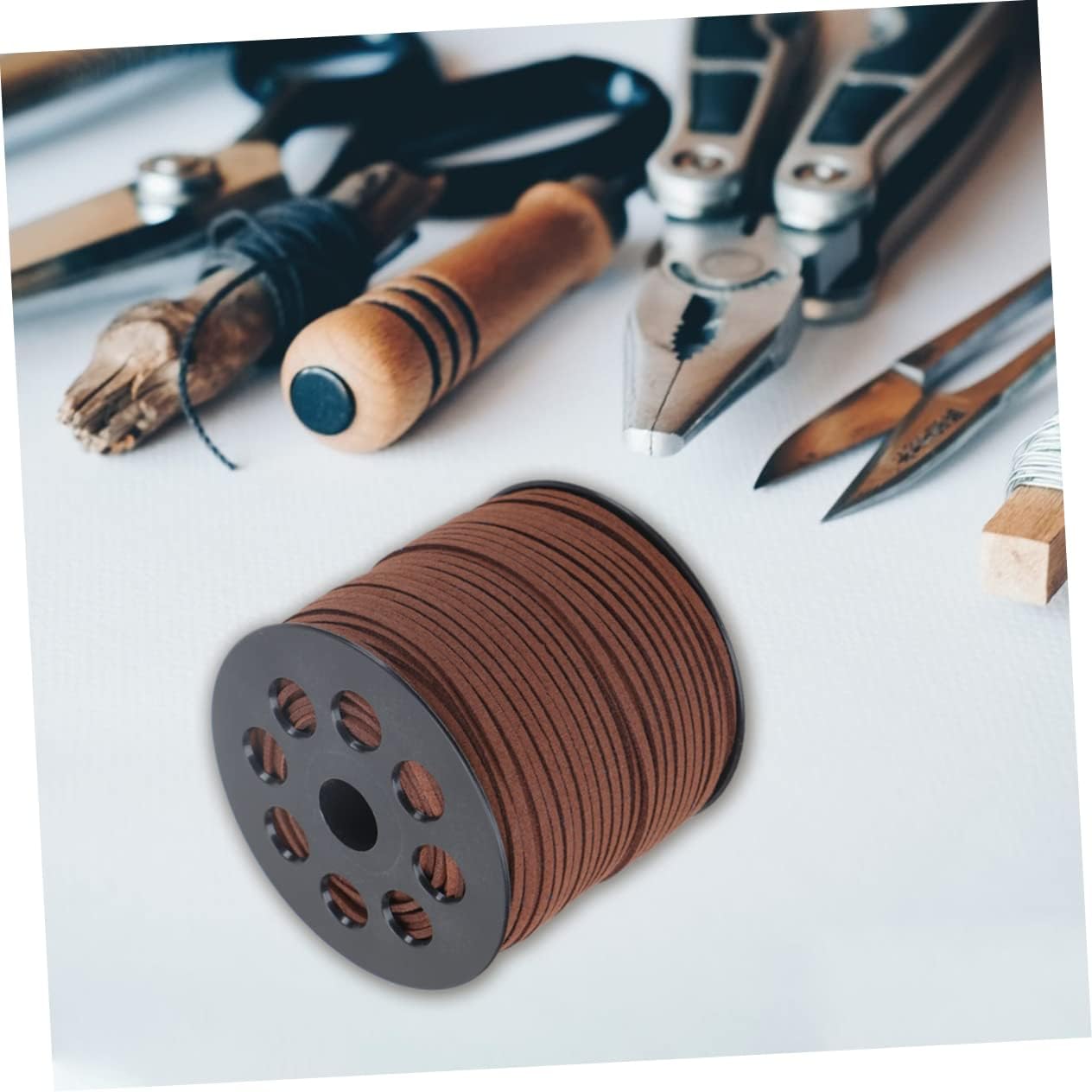 NUOBESTY Microfiber Double-Sided Leather Cord Eco-Friendly Plush String for DIY Jewelry Making Bracelets Necklaces Crafts Dark Coffee