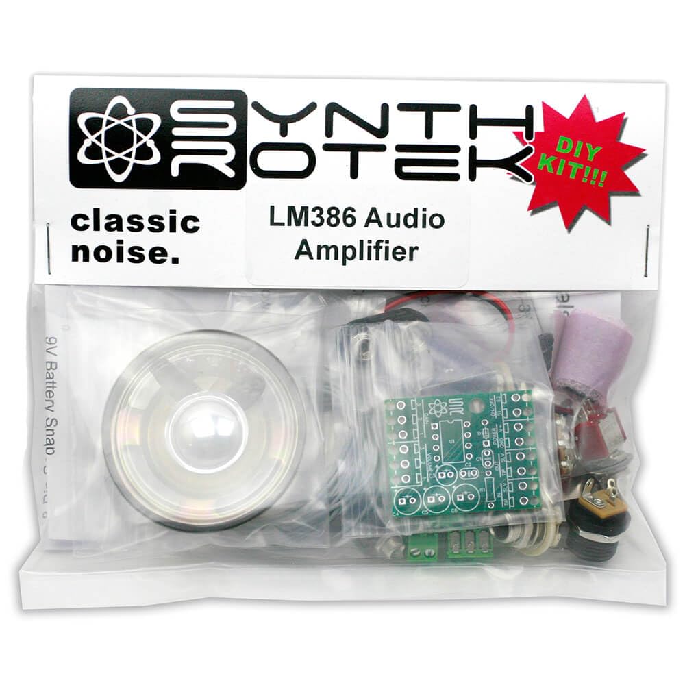 LM386 Audio Amplifier Kit - Mini Amp w/Speaker by Synthrotek, K-C-LM386