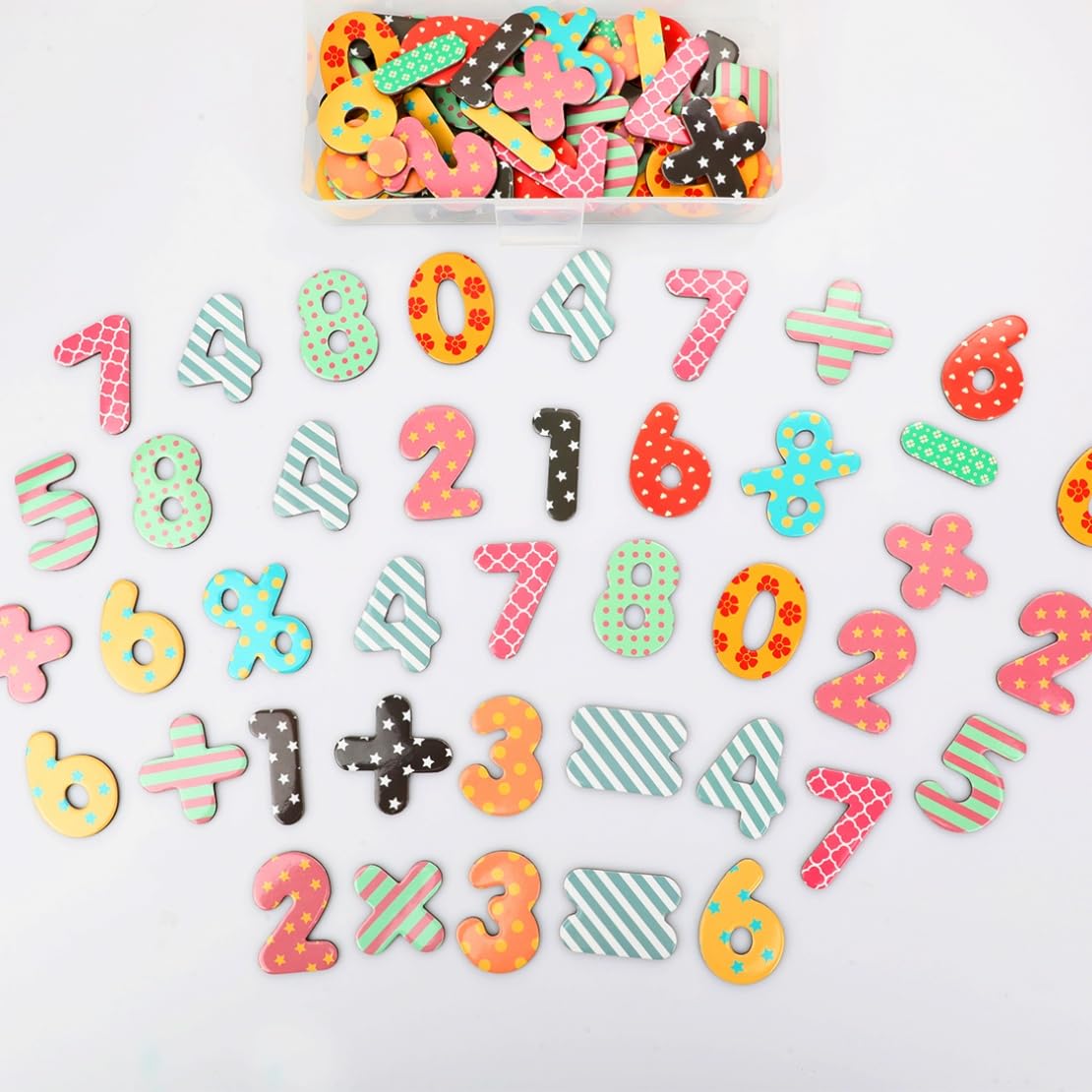 Magnetische Zahlen und Mathematik-Symbole, Lernen, Lernen, weich, magnetisch, Kühlschrankmagnete, Mathematikerkennung, Whiteboard, Kühlschrank, 90 Stück