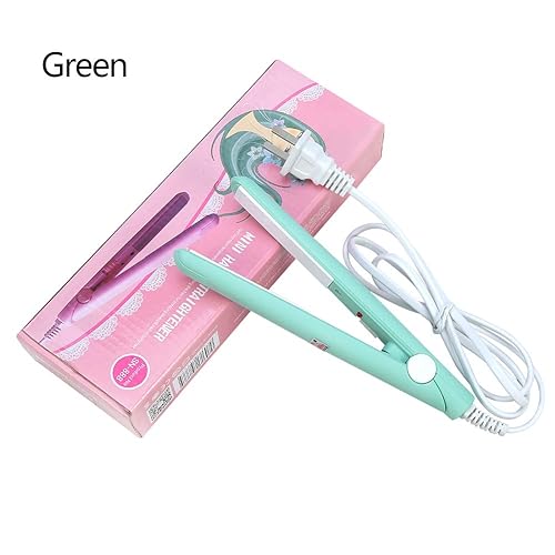 Miniatura 2 de Plancha de pelo profesional 2 en 1, plancha plana de cerámica de turmalina, rizador de calor para todo tipo de cabello y longitudes (verde matcha)