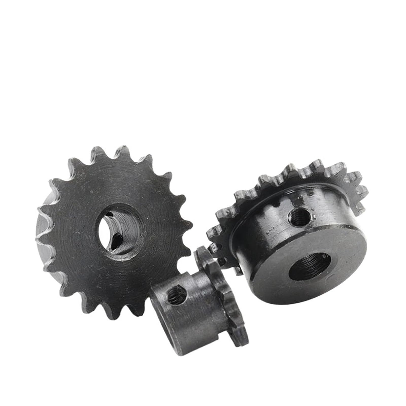 Bevel Gear Pinion Hardware Mechanical 2pieces 05B Industrial Sprocket Gear Motor Chain Drive Sprockets 45# Steel Blackening 2.5 Points 9-20 Teeth Bore 6mm(14Teeth)