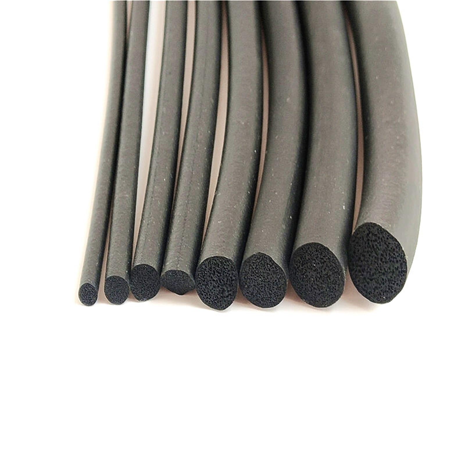 Silicone Tubing Hoses, Black Round EPDM Rubber Foam Seal Strip, 2-20mm Diameter, 1-20m Length(2m Diameter 14mm)