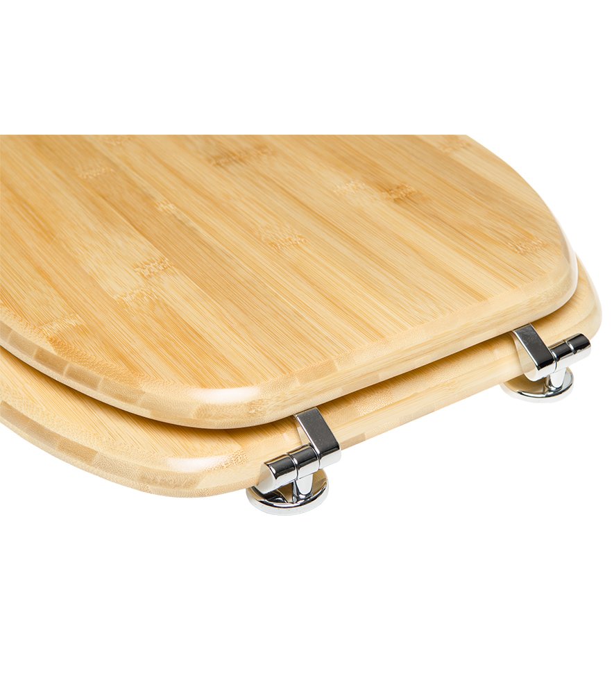 Sanilo Tapa de inodoro, gran selección de atractivos asientos para WC de madera y duradera (Bambú)