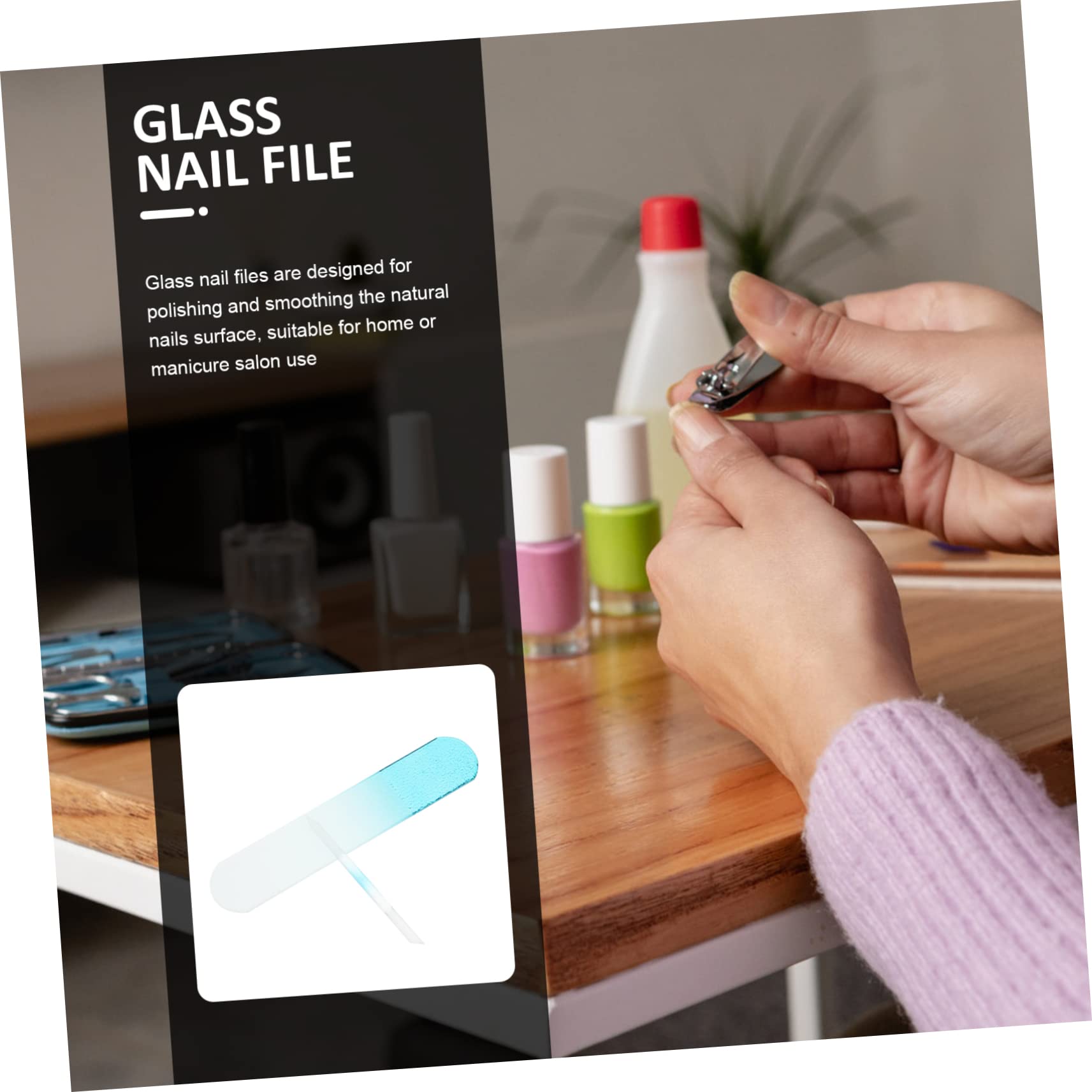 Ipetboom 6pezzi Unghie Con Manico Cilindriche Professionali Per Unghie Spesse Strumenti Per Manicure Facili Da Pulire e Portatili